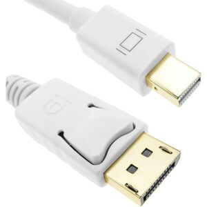 Cable Mini Displayport a Displayport 2K 4K 1080p FullHD for digital audio and video 2m white - Bematik