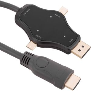 Bematik - DisplayPort Mini DisplayPort and usb-c to hdmi 4K adapter converter cable 1.8 m