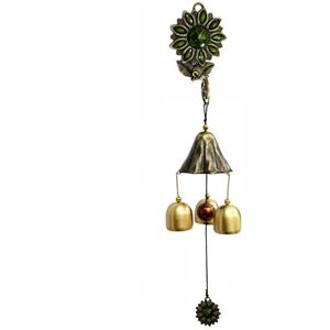 WOOSIEN Brass Bell Rural Metal Love Bells Hanging Doorbell Holiday Gifts Copper Wind-chine Hanging