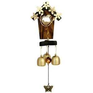 Woosien - Brass Bell Rural Metal Love Bells Hanging Doorbell Holiday Gifts Copper Wind-chine Hanging
