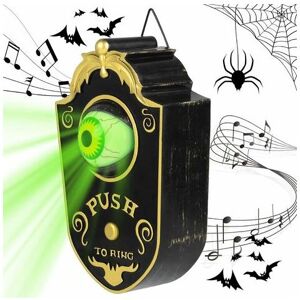 Orchidée - Halloween dress up props one-eyed doorbell decoration (black) 1pcs