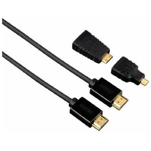 Hama - High Speed hdmi Cable Ethernet, 1.50m + 2 hdmi adapters 1.5m hdmi hdmi Black hdmi cable