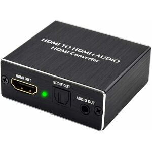 Hdmi Audio Extractor 4Kx2K hdmi to hdmi Converter spdif toslink Optical and 3.5mm Stereo Audio Digital to Analog 4K Adapter - Alwaysh