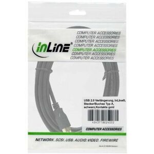 Inline - 34650S 0.5m usb a usb a Male Female Black usb cable