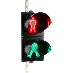 Traffic light for indoor and outdoor IP65 black 2 x 200mm 12-24V with green and red for pedestrians - Primematik