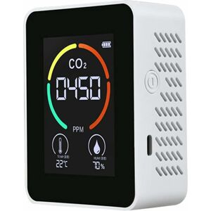 Qudai Indoor Air Quality Monitor Home CO2 Meter Carbon Dioxide Detector Temperature Humidity Sensor Real Time Reading Rechargeable Battery Denuotop