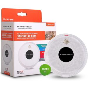 Livingandhome - safe-tech Mains Powered Interlinked Smoke Alarm With Built-in rf Module