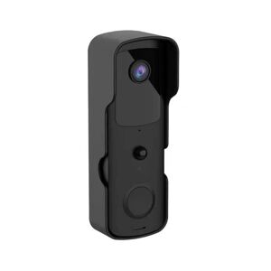 Narrow Style Video Door Bell with Indoor Chime (IP53) Black - Black - Securefast