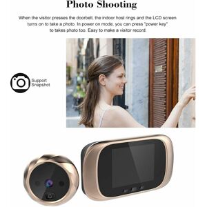 Langray - Smart Cat Eye Doorbell, Wireless Doorbell with Camera, 2.8 Inch tft lcd Screen, Infrared Night Vision, Camera Function