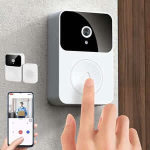 TINOR Smart video ring doorbell home intercom, smart wireless remote video doorbell, high-definition night vision WiFi charging anti-theft doorbell,