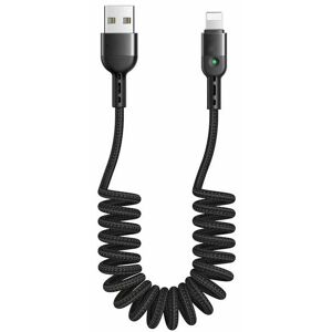HOOPZI Spiral usb cable, retractable cable, data synchronization, charging cable, spiral cable, car charging cable, for Phone x xr 8, 7 expandable up to 1.8