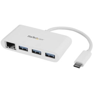 Startech - 3 Port USB3 Hub GbE usbc to 3xUSBA White