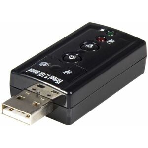 Startech - Virtual 7.1 usb Stereo Audio Adapter - Black