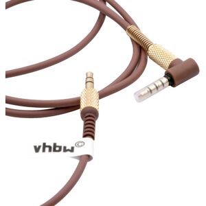 Audio aux Cable compatible with Marshall Kilburn, Kilburn 2 Headphones - With 3.5mm Jack, 150 - 230cm, Gold/Brown - Vhbw