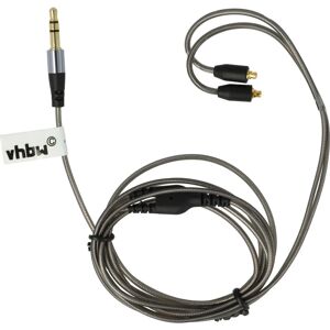 Audio aux Cable compatible with Westone W50, W60, W80 Headphones - Audio Cable, 3.5 mm Jack, 120 cm Grey - Vhbw