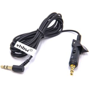 Audio aux cable to 3.5mm jack for Bose QuietComfort 15, 2, QC15, QC2 headphones, 180cm - Vhbw