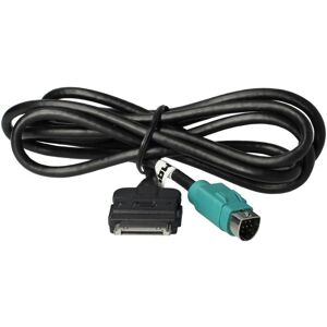 Audio Input Cable compatible with Alpine CDE-9880R, CDE-9881R/RB, CDE-9882Ri, DVA-9861Ri, iDA-X001, iDA-X100 - Adapter, 100 cm, Black - Vhbw