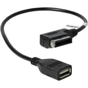 Audio Input Cable compatible with Seat Alhambra, Altea, Exeo, Ibiza, Leon, mdi (mobile device interface) - usb Adapter Black - Vhbw