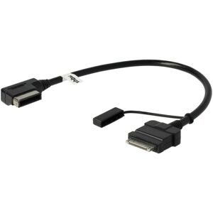 Aux Line In Adapter Cable Car Radio compatible with Seat Alhambra, Altea, Exeo, Ibiza, Leon, mdi - Vhbw