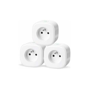NEIGE WiFi Smart Plug (fr), Smart Plug Compatible with Alexa, Google Home and SmartThings, Programmable French Plug with Remote Control, Voice Control and