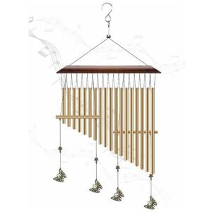 Orchidée - Wind Chimes, 30 In Outdoor Wind Chimes with 18 Metal Tubes