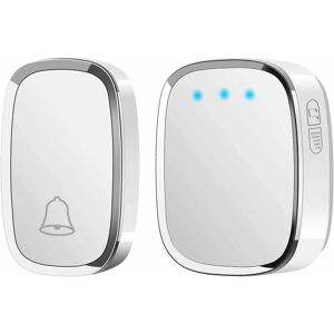 MUMU Wireless Doorbell, Waterproof Doorbell with 300 Meters Range, Wireless Chime with 1 Transmitter and 1 Plug-in Receiver and 36 Ringtones, 4 Volume