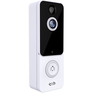 LANGRAY Wireless Doorbell with 1080P hd Camera, WiFi Video-Türklingel mit Akku , Night Vision, Two-Way Communication, Unterstützt Cloud-Speicher White