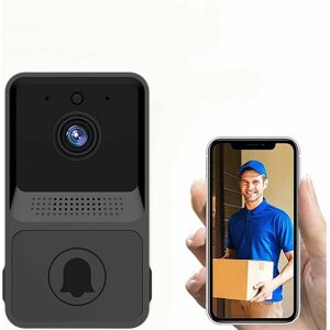 Wireless video doorbell, compatible smart doorbell works with, connects wirelessly to doorbell 1080p camera with battery, two-way audio - Alwaysh