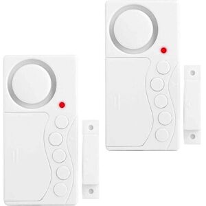 ZVD 2-Pack Freezer Door Alarm, Window Security Alarm, 3/15/30/60 Second Wireless Refrigerator Alarm, Door Sensor 4-in-1 Doorbell, Loud Door Open Alarm,
