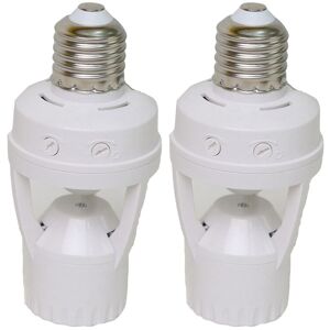 Tlily - 2X 360 Degree pir Human Induction Motion Sensor led Night Light Base AC110V-220V Time Delay Adjustable Switch