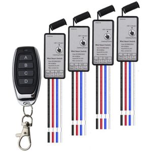TLILY 433Mhz Mini Relay Wireless RF Remote Control Switch Power Transmitter DC5V-24V 1CH LED Lamp Controller Micro-Receiver