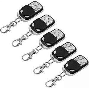 CYSLMUK 5pcs Universal Remote Control Cloning Electric Gate Garage Door Opener Fob 433mhz Replacement Key Holder