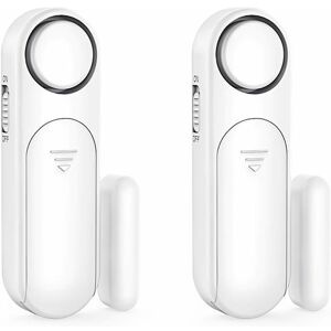 GOTRAYS Wireless Home Alarm, Door and Window Alarm 4 Modes Wireless Magnetic Sensor for Home Security System Child Safety (2 Pack)