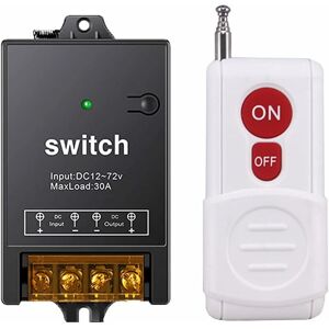 TINOR Wireless Remote Control Switch,DC 12V/24V/48V/72V/ rf Remote Control Light Switches for Pump Security Systems Door Curtain Gate Barriers etc with
