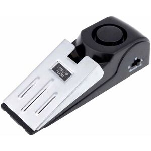 ZVD-Mini Wireless Vibrator Triggered Wedge Shaped Door Stopper Alert Home Security System Door Alarm Block Jammer Black (Pack of 1)