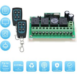 MCBOSON 12V DC 4-channel controller + 4-key 433Mhz remote control switch 1527 chip with 2 remote controls AK-RK04S-II + AK-FS04A 2 V3.0 MCBOSON 12V DC 4-channel controller + 4-key 433Mhz remote control switch 1527 chip with 2 remote controls AK-RK04S-II + AK-FS04A 2 V3.0