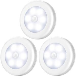 MCBOSON (3 Pack) Motion Sensor Light, LED Motion Detector Light, Closet Light, Battery Operated (Not Included), LED Light for Wardrobe, Shelf, Entrance, MCBOSON (3 Pack) Motion Sensor Light, LED Motion Detector Light, Closet Light, Battery Operated (Not Included), LED Light for Wardrobe, Shelf, Entrance,
