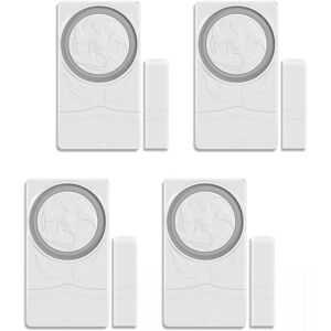 MEMKEY 4-Pack Home Security Door Alarm, Magnetic Window Opening Detector, 110 dB Theft Warning Sound for Garage Drawers, Safes MEMKEY 4-Pack Home Security Door Alarm, Magnetic Window Opening Detector, 110 dB Theft Warning Sound for Garage Drawers, Safes