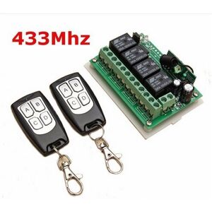 MEMKEY 433MHz Wireless Channel Remote Control DC 12V 4 Channels Remote RF Relay Switch 2 Transmitters + 1 Receiver for Garage Door/Gate Alarm MEMKEY 433MHz Wireless Channel Remote Control DC 12V 4 Channels Remote RF Relay Switch 2 Transmitters + 1 Receiver for Garage Door/Gate Alarm