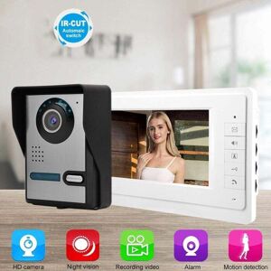 TEHTUY 7-inch LCD video door phone doorbell intercom camera monitor home security system 110-240V (EU) TEHTUY 7-inch LCD video door phone doorbell intercom camera monitor home security system 110-240V (EU)