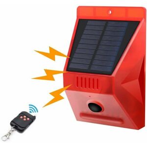 SNQ Achort IP65 Waterproof Solar Strobe Light with Motion Sensor, Solar Alarm with Remote Control, 129dB Loudness, Waterproof Security Siren for Home, SNQ Achort IP65 Waterproof Solar Strobe Light with Motion Sensor, Solar Alarm with Remote Control, 129dB Loudness, Waterproof Security Siren for Home,