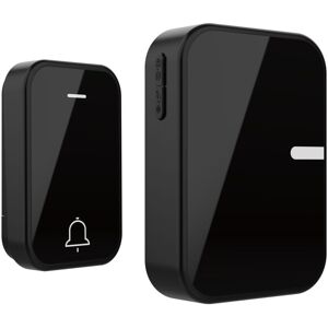 Wireless Doorbell Outdoor Waterproof, 38 Melodies and 4 Volume Levels, Receiver and Transmitter Kit, with Ringtone Memory Function - Black - Alwaysh Wireless Doorbell Outdoor Waterproof, 38 Melodies and 4 Volume Levels, Receiver and Transmitter Kit, with Ringtone Memory Function - Black - Alwaysh