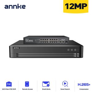 ANNKE 32CH 12MP Network Recorder with AI Motion Detection 16CH POE Switch ANNKE 32CH 12MP Network Recorder with AI Motion Detection 16CH POE Switch