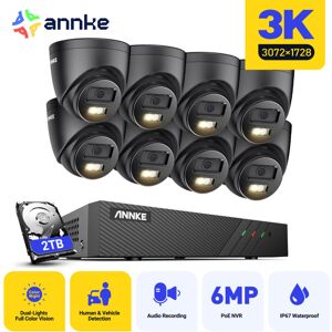 Annke - 3K 8 Channel nvr Security System with 8 Cameras,AI Human/Vehicle Detection,Built-in microphone,Waterproof IP67 -2TB hdd Annke - 3K 8 Channel nvr Security System with 8 Cameras,AI Human/Vehicle Detection,Built-in microphone,Waterproof IP67 -2TB hdd
