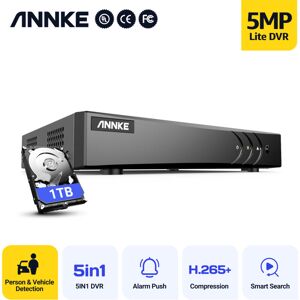 Annke - 3K Lite H.265+ Security dvr Recorder ai Human/Vehicle Detection 5-in-1 for 24/7 Home cctv DVR(1TB hdd) Annke - 3K Lite H.265+ Security dvr Recorder ai Human/Vehicle Detection 5-in-1 for 24/7 Home cctv DVR(1TB hdd)