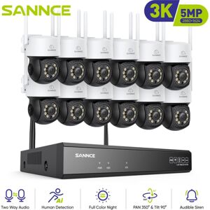 Sannce - 5MP 10CH Wireless pt Security Camera System with Two-Way Audio Smart ai Human Detection Sannce - 5MP 10CH Wireless pt Security Camera System with Two-Way Audio Smart ai Human Detection