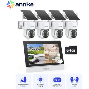 4MP Wireless Security Solar Camera with pir Motion Sensor Human Detection Color Night Vision Camera Two-Way Audio Weatherproof 12PCS 2TB - Annke 4MP Wireless Security Solar Camera with pir Motion Sensor Human Detection Color Night Vision Camera Two-Way Audio Weatherproof 12PCS 2TB - Annke