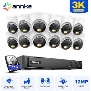 ANNKE 5MP 16CH Outdoor Security System with 12×IP Cameras, Two-Way Audio, ir Night Vision, Intelligent Motion Detection, Email Alert app/pc Remote 1TB ANNKE 5MP 16CH Outdoor Security System with 12×IP Cameras, Two-Way Audio, ir Night Vision, Intelligent Motion Detection, Email Alert app/pc Remote 1TB