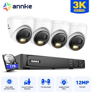 Annke - 5MP Outdoor Video Surveillance Kit 8CH nvr 4×Smart Dual Light Cameras Night Vision, 2-Way Audio, Motion Detection, app/pc Remote Control Annke - 5MP Outdoor Video Surveillance Kit 8CH nvr 4×Smart Dual Light Cameras Night Vision, 2-Way Audio, Motion Detection, app/pc Remote Control