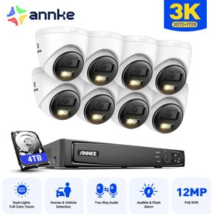 ANNKE 5MP Outdoor cctv Kit 8CH nvr 8×Smart Dual Light Cameras Night Vision, 2-Way Audio, Motion Detection, app/pc Remote Control Security Camera System 4TB ANNKE 5MP Outdoor cctv Kit 8CH nvr 8×Smart Dual Light Cameras Night Vision, 2-Way Audio, Motion Detection, app/pc Remote Control Security Camera System 4TB